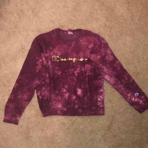 Champion tie dye crew neck